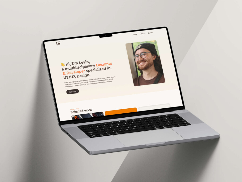 A MacBook with this website open