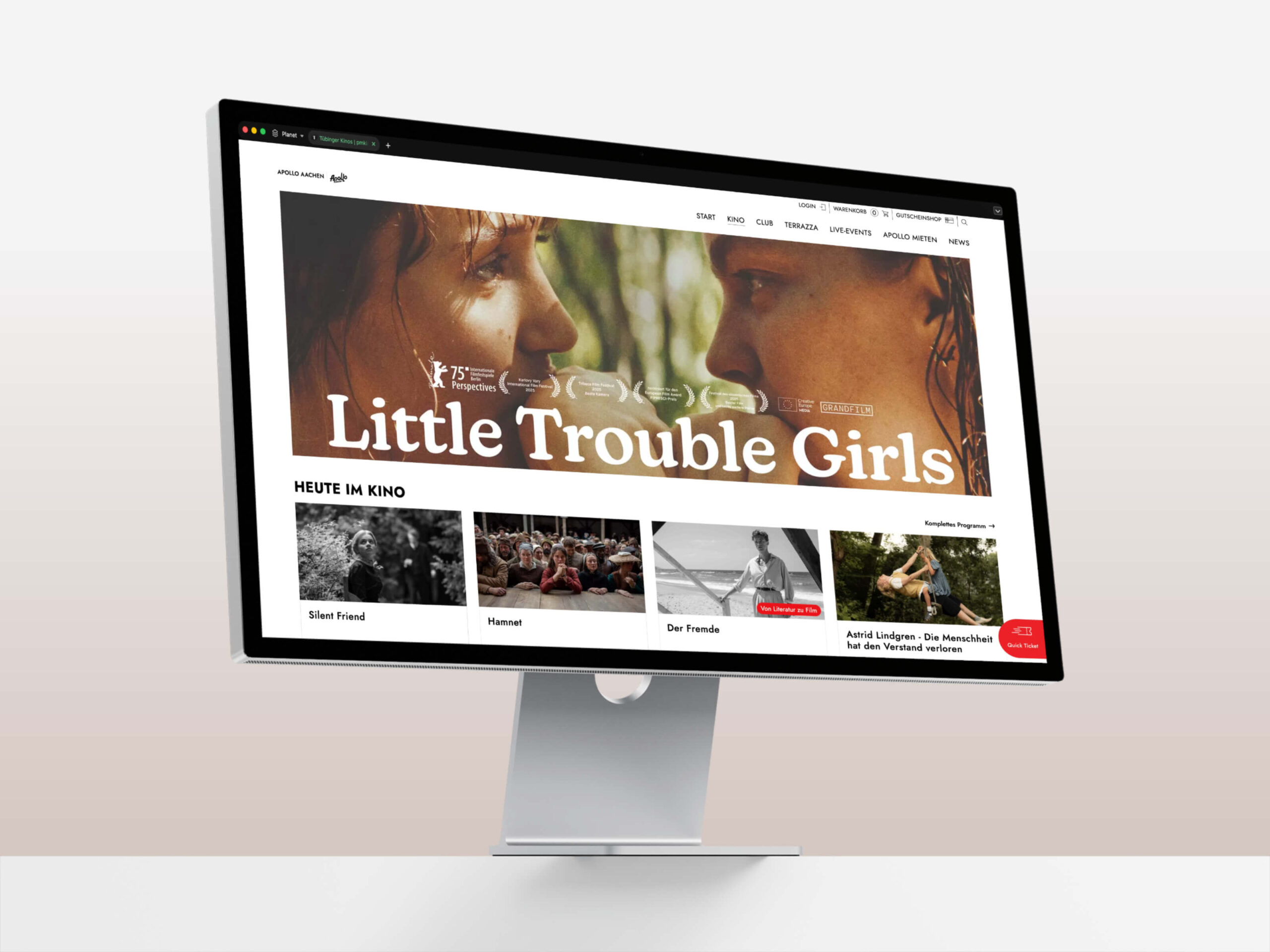 A view of the Apollo Aachen Website