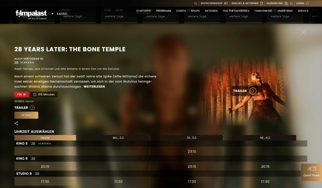 Filmansicht des Filmpalast Kassel